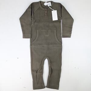 Jamie Kay 2T Florian One Piece Ribbed Jumpsuit - Forest